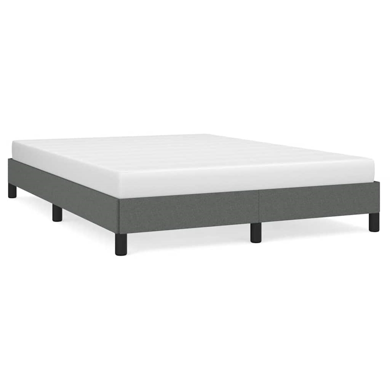 vidaXL Modern Engineered Wood Queen Bed Frame in Dark Gray