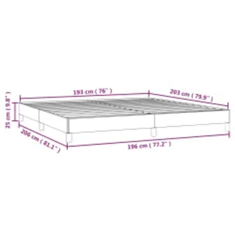 vidaXL Engineered Wood King Bed Frame in Light Grey