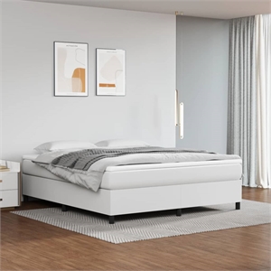 vidaXL Faux leather California King Size Bed Frame in White