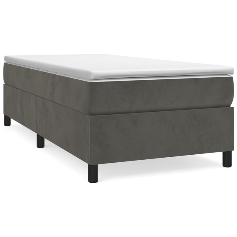 vidaXL Engineered Wood Velvet Bed Frame in Dark Grey