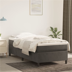 vidaXL Engineered Wood Velvet Bed Frame in Dark Grey