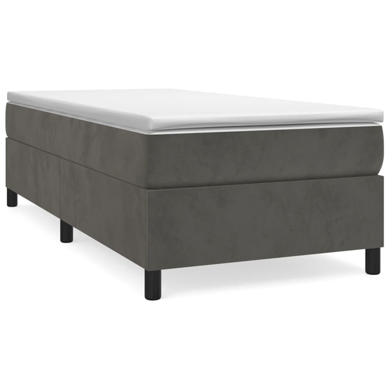 vidaXL Engineered Wood Velvet Bed Frame in Dark Grey