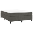 vidaXL Engineered Wood Velvet Bed Frame in Dark Grey
