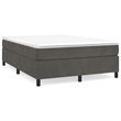 vidaXL Engineered Wood Velvet Bed Frame in Dark Grey
