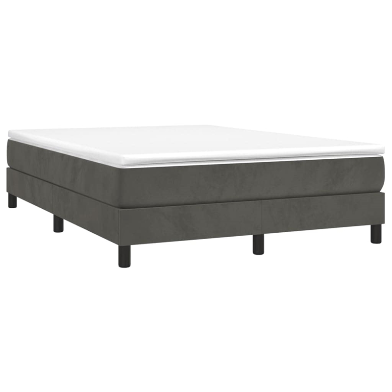 vidaXL Engineered Wood Velvet Bed Frame in Dark Grey