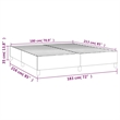 vidaXL Engineered Wood California King Bed Frame in White