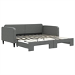 vidaXL Solid Wood Daybed With Trundle in Dark Grey