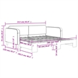 vidaXL Solid Wood Daybed With Trundle in Dark Grey