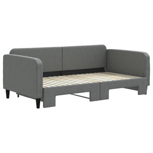 vidaXL Solid Wood Daybed With Trundle in Dark Grey