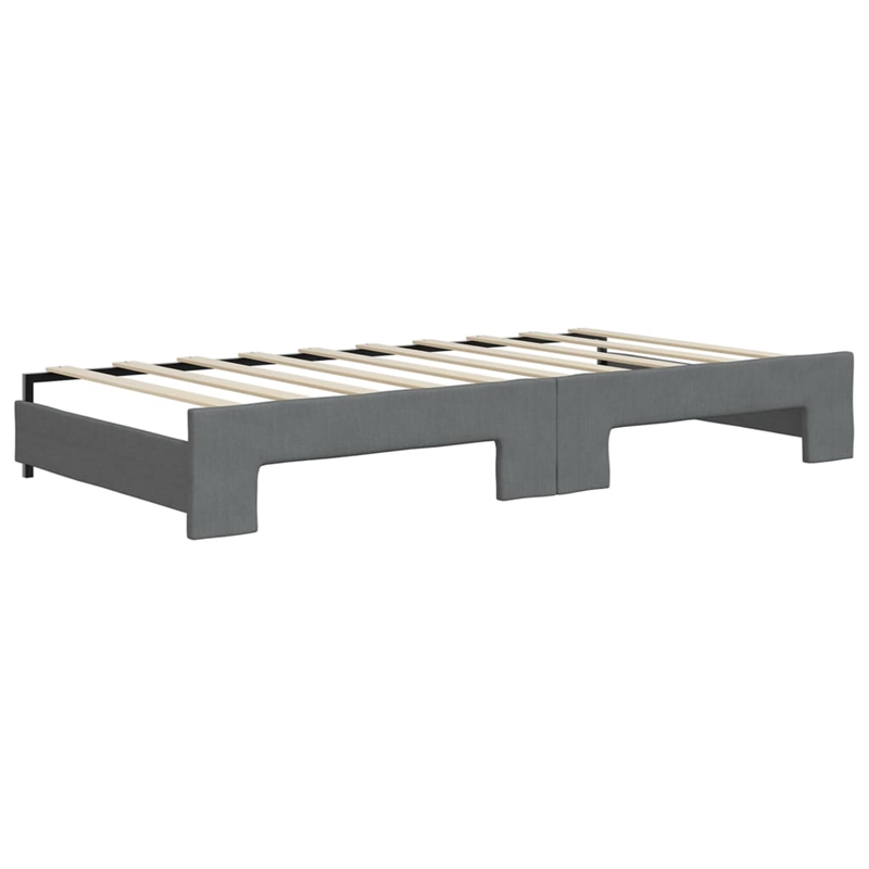 vidaXL Solid Wood Daybed With Trundle in Dark Grey