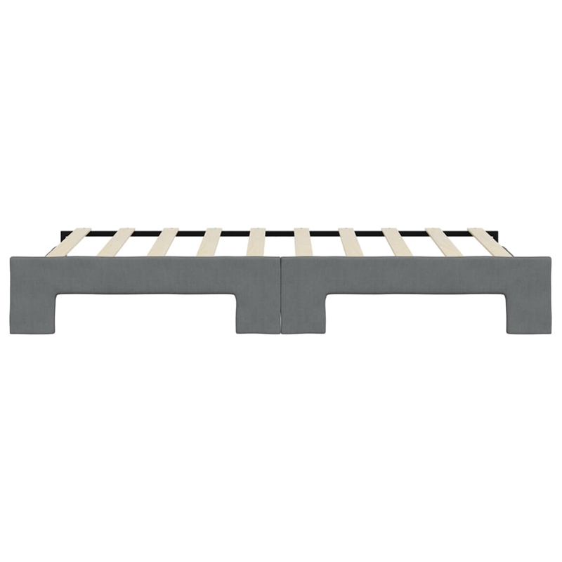 vidaXL Solid Wood Daybed With Trundle in Dark Grey