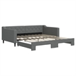 vidaXL Daybed With Trundle in Dark Gray