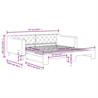 vidaXL Daybed With Trundle in Dark Gray