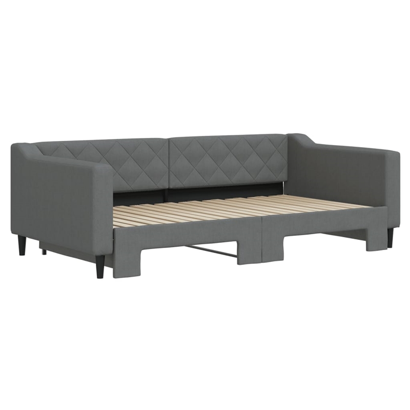 vidaXL Daybed With Trundle in Dark Gray