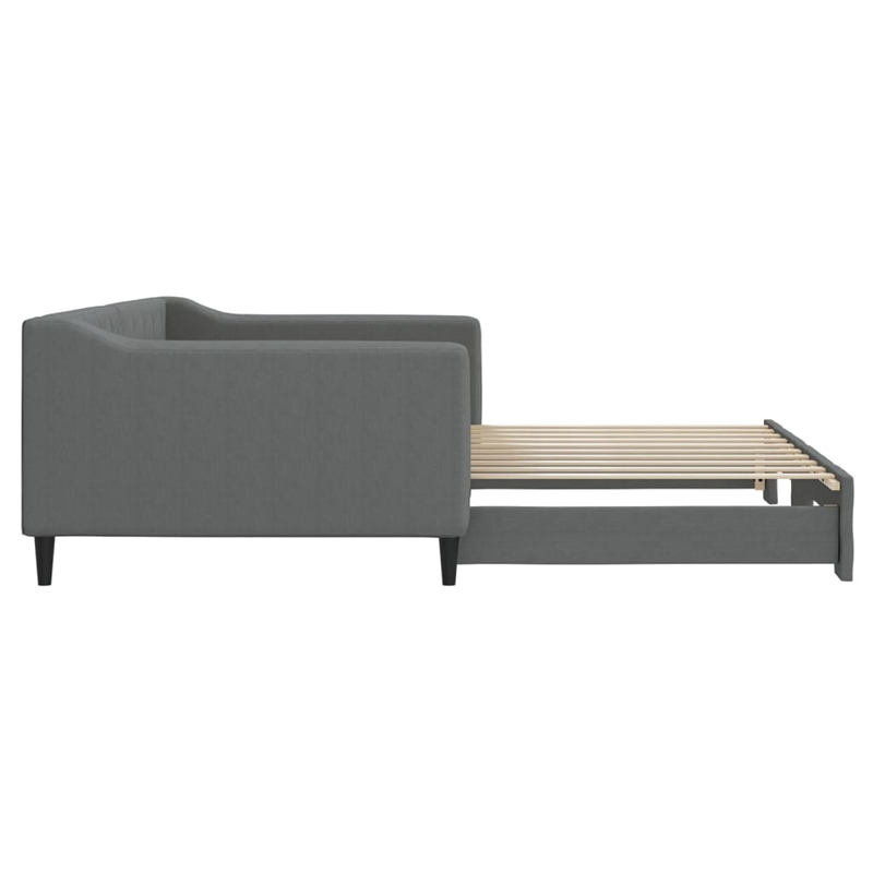 vidaXL Daybed With Trundle in Dark Gray
