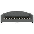 vidaXL Rectangular Daybed With Extendable Trundle in Dray Gray