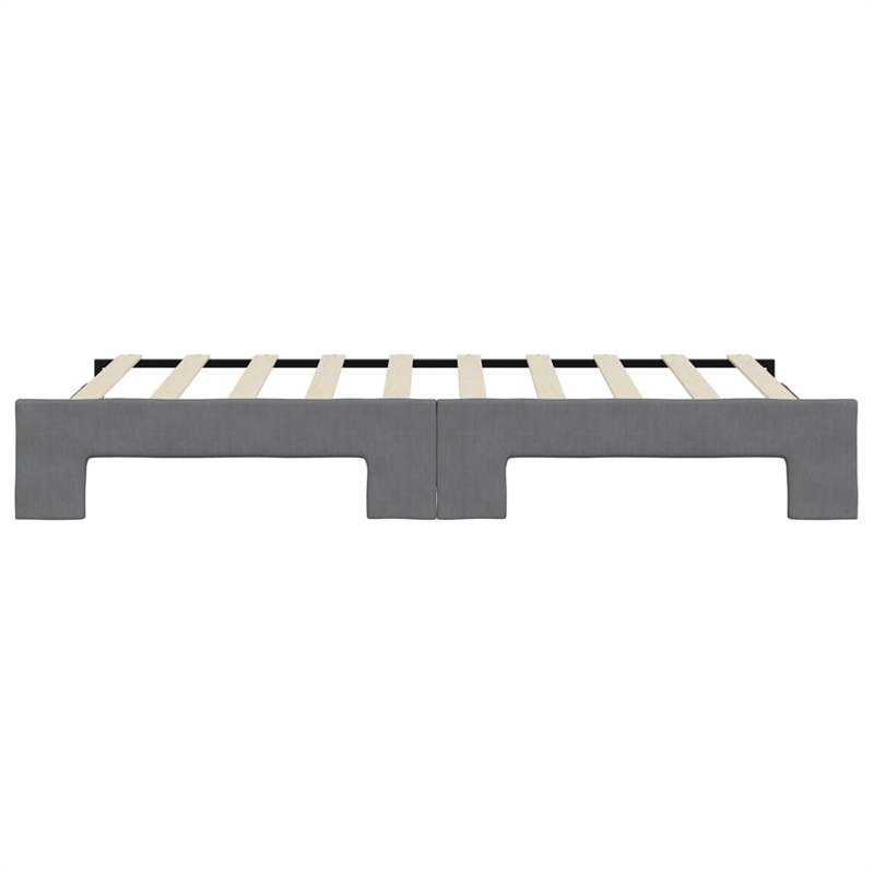 vidaXL Rectangular Daybed With Extendable Trundle in Dray Gray