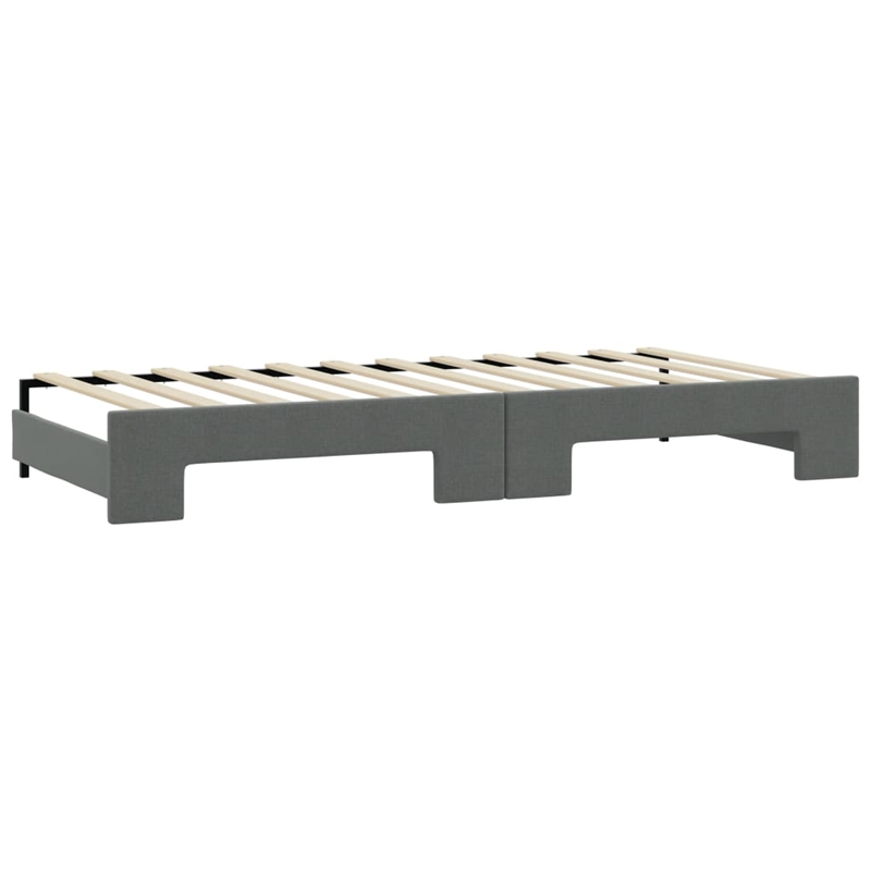 vidaXL Daybed With Trundle in Dark Gray
