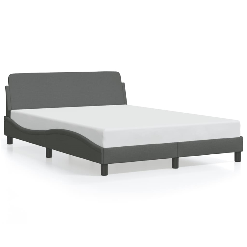 vidaXL Full Size Bed Frame in Dark Gray