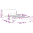vidaXL Full Size Bed Frame in Dark Gray