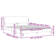 vidaXL Engineered Wood Bed Queen Frame in Dark Gray