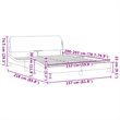 vidaXL Engineered Wood Velvet Queen Bed Frame in Dark Grey