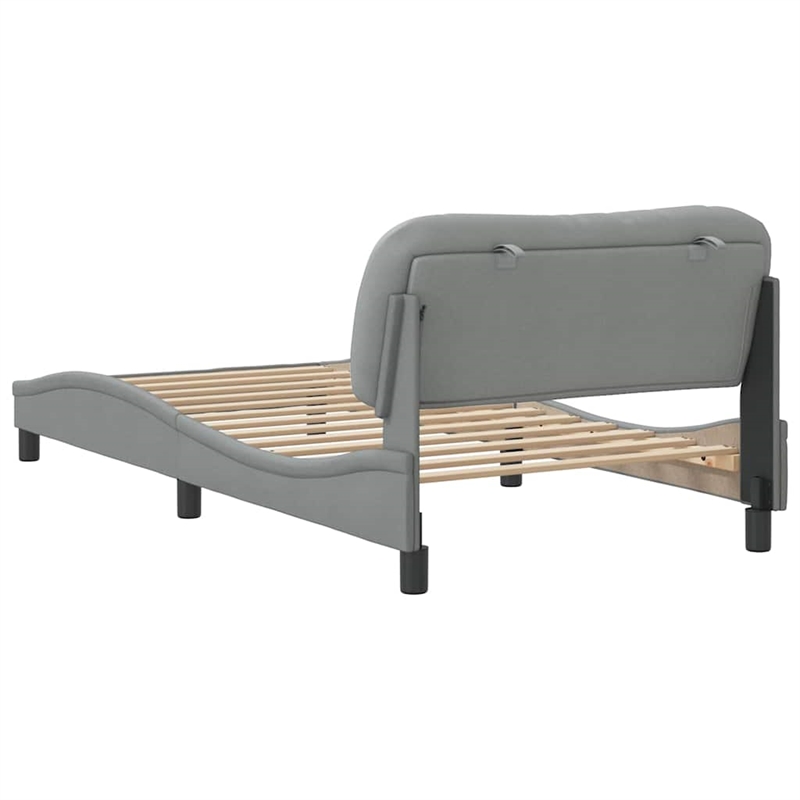 vidaXL Twin Bed Frame in Light Gray