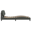 vidaXL Engineered Wood Twin XL Bed Frame in Dark Gray
