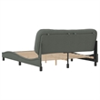 vidaXL Modern Engineered Wood Queen Bed Frame in Dark Gray
