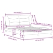 vidaXL Modern Engineered Wood Queen Bed Frame in Dark Gray