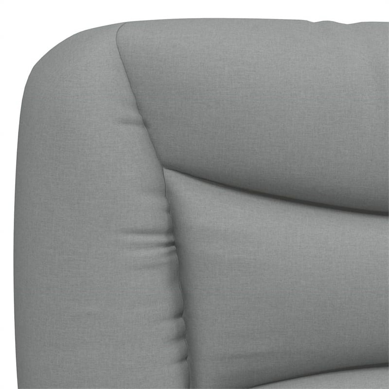 vidaXL Rectangular King Bed Frame in Light Gray
