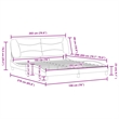 vidaXL Modren King Bed Frame in Dark Gray