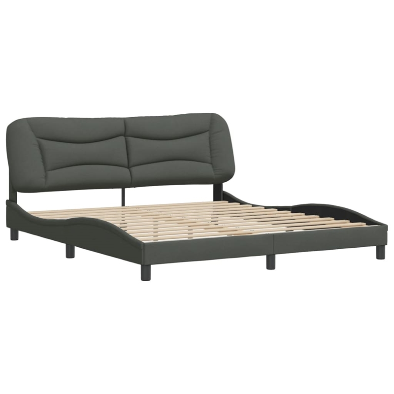 vidaXL Modren King Bed Frame in Dark Gray