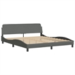vidaXL Modren King Bed Frame in Dark Gray