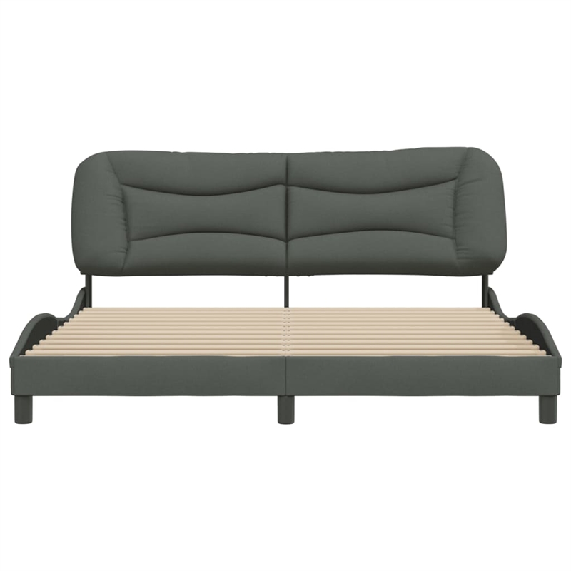 vidaXL Modren King Bed Frame in Dark Gray