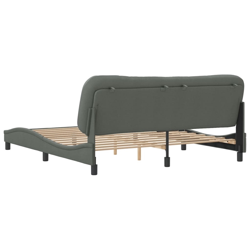 vidaXL Modren King Bed Frame in Dark Gray