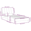 vidaXL Twin XL Engineered Wood Bed Frame in Light Gray