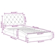 vidaXL Engineered Wood Twin Bed Frame in Dark Gray