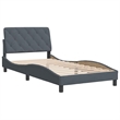 vidaXL Engineered Wood Twin Bed Frame in Dark Gray