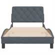 vidaXL Engineered Wood Twin Bed Frame in Dark Gray