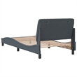 vidaXL Engineered Wood Twin Bed Frame in Dark Gray