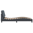 vidaXL Engineered Wood Twin Bed Frame in Dark Gray