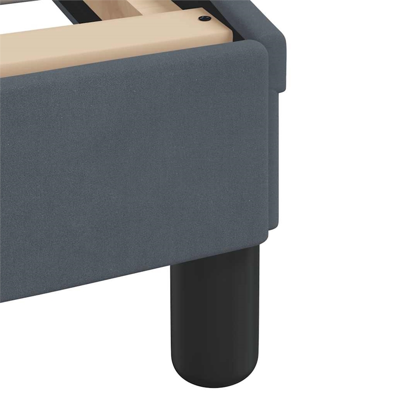 vidaXL Engineered Wood Twin Bed Frame in Dark Gray