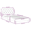 vidaXL Engineered Wood Twin XL Bed Frame in Dark Gray