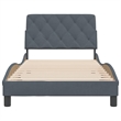 vidaXL Engineered Wood Twin XL Bed Frame in Dark Gray