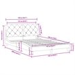 vidaXL Engineered Wood Full Bed XL Frame in Dark Gray