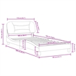 vidaXL Twin Bed Frame in Black