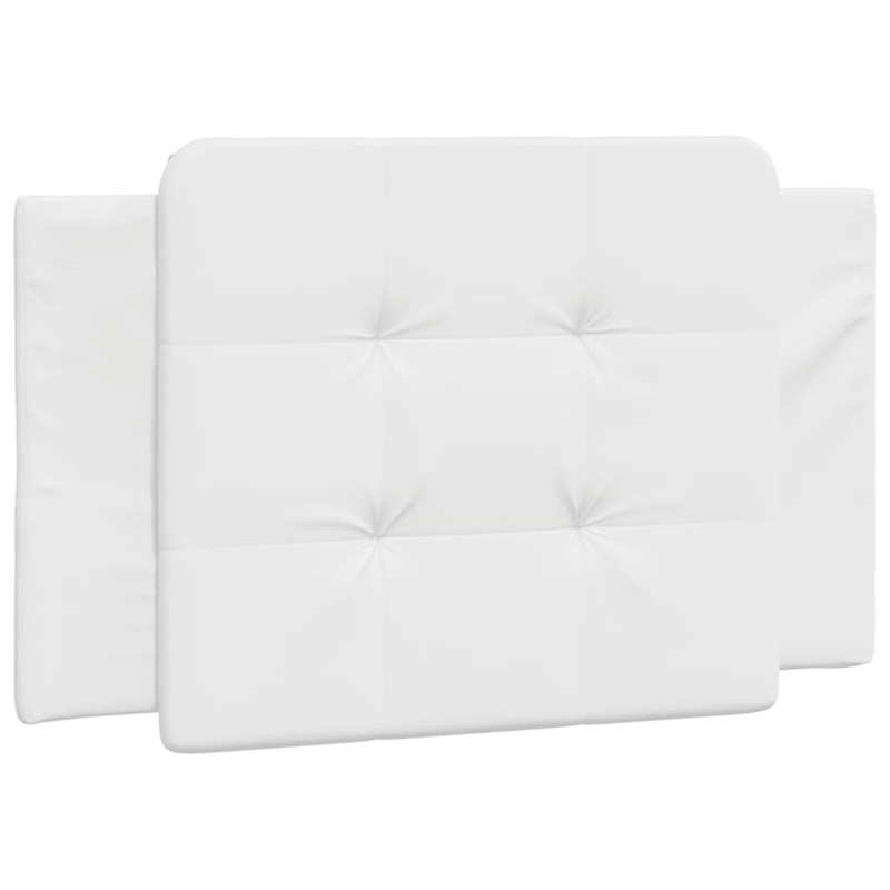 vidaXL Faux Leather Twin Bed Frame in White