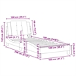 vidaXL Faux Leather Twin Bed Frame in White