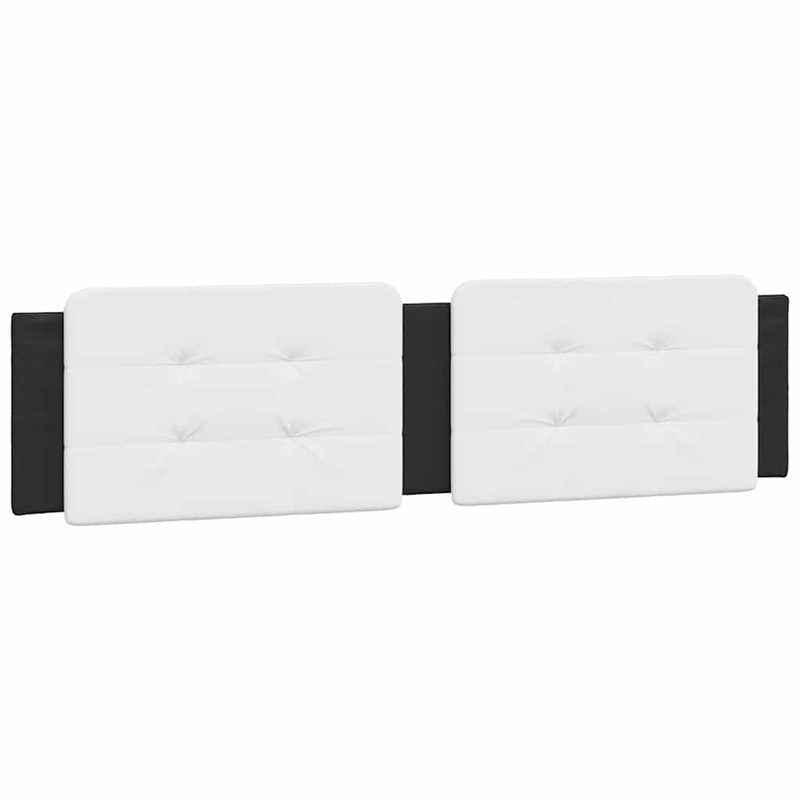 vidaXL Faux Leather Full Durable Bed Frame in Black and White